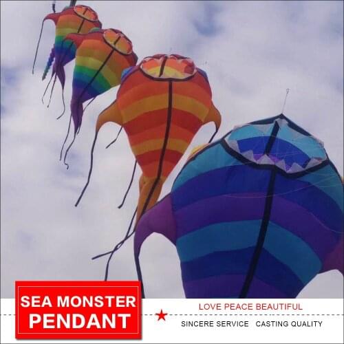 Sea monster fish soft kite pendant large huge inflatable kite line laundry for audlts free shipping