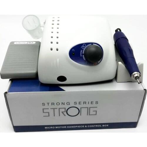 Strong drill hot sale 65w micromotor handpiece high speed 35000rpm Strong 210 105L set router bits for manicure