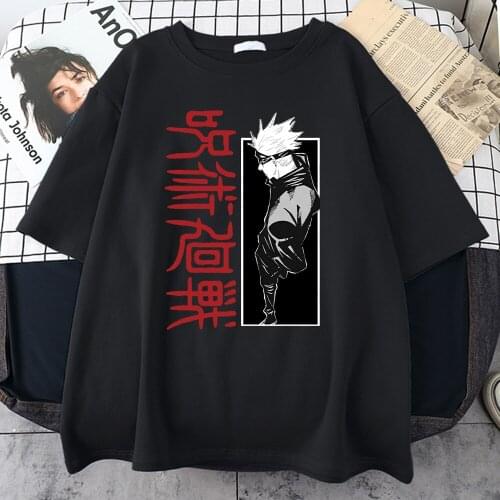Jujutsu Kaisen Anime Print T Shirt For Male Brand Male Clothing Tops Retro Casual Tee Shirts Summer Short Sleeve MenS Tshirts