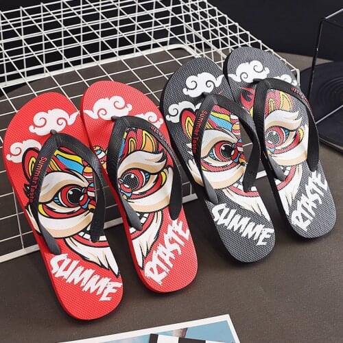 Summer Punk Mens Slippers High Quality Beach Sandals Non-slip Zapatos Hombre Casual Shoes Slippers Street Flip Flops Sz38-45