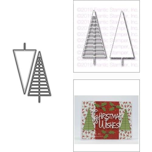 2021 New Christmas Tree Backdrop Metal Cutting Dies for DIY Scrapbooking Decor and Card Making Paper Craft Embossing No Stamps