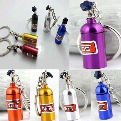 New High Quality Nitrogen Bottle Women Men Unique Keyring Pendant Jewelry Turbocharger Metal Key Chain Holder Car Keychain Tools