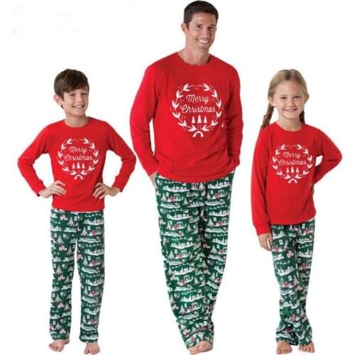 Family Matching Pajamas New Christmas Daddy Girl Boy Family Couple Pyjamas Long Sleeve Sleepwear Lounge Set Home Clothes