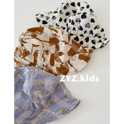 Baby Bucket Hat Summer Cotton Anime Cute Panama Hat Children Sun Visor Cap Boy Girls Toddler Kids Beach Accessories Items Stuff