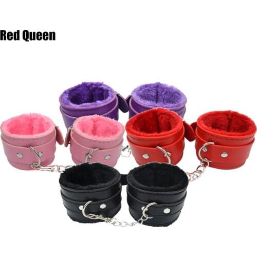 Various Styles Strong PU Leather Plush Handcuffs Nylon Ankle Cuffs Sex Toys for Couples BDSM Bondage Handcuffs Adult Games