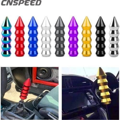 M16*1.5 Shifter Lever Knob Gear Universal Aluminum Pointed End Cone 146MM Gear Shift Knob Bamboo Style With Three Adapter