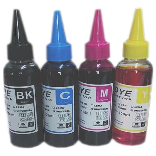 400ml Universal BK C M Y Refill Dye Based Ink For Epson Canon HP Brother Lexmark Samsung Dell Inkjet Printer