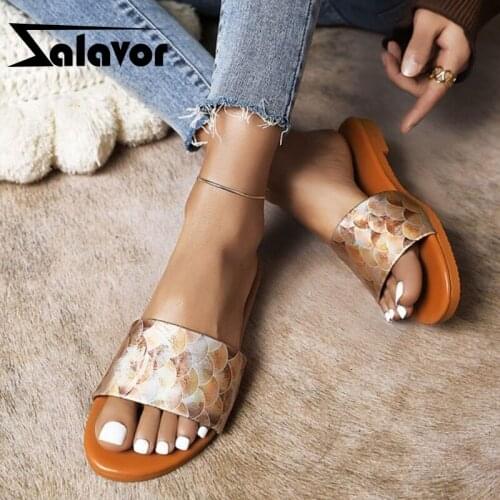 ZALAVOR New Women SLippers Print Shoes For Women Summer Sandals Fashion Cool Beach Shoes Women Footwear Size 35-43