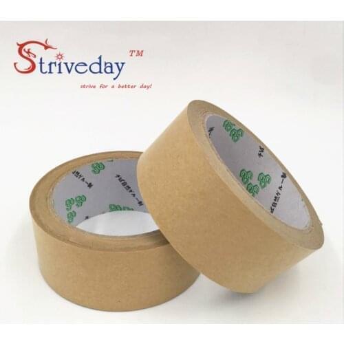 1pcs 48mm wide 25 meters long Water free kraft paper tape photo frame tapes sealing tape leather belt high viscosity DIY