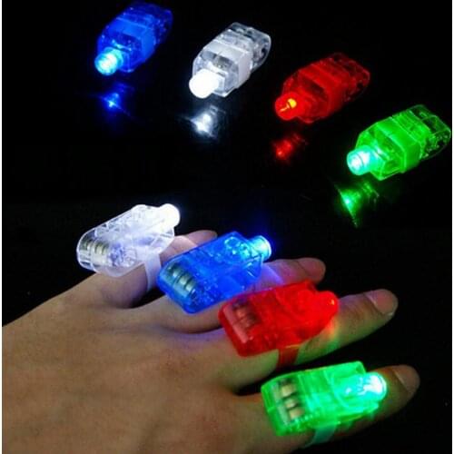 1000pcs/lot LED Finger Light Laser finger beams Beams Ring Torch For Party Wedding celebration Free shipping SN325