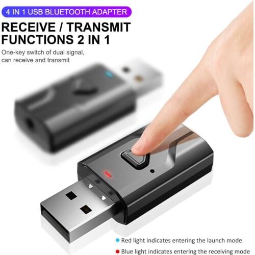 2020 Audio Adapter Bluetooth 5.0 4 In 1 Lightweight Durable Receiver Transmitter For Computer TV Speakers Small And Lightweight