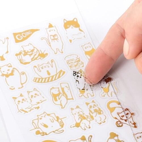 6 Sheets UV Epoxy Resin Filling Material Cute Cats Stickers Resin Mold Decorative Lables DIY Crafts Jewelry Making Filler