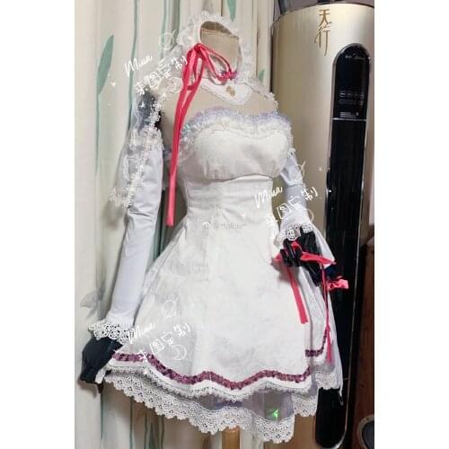 Anime Re:Life In A Different World From Zero Emilia Wedding Dress Party Uniform Cosplay Costume Halloween Women FreeShipping New
