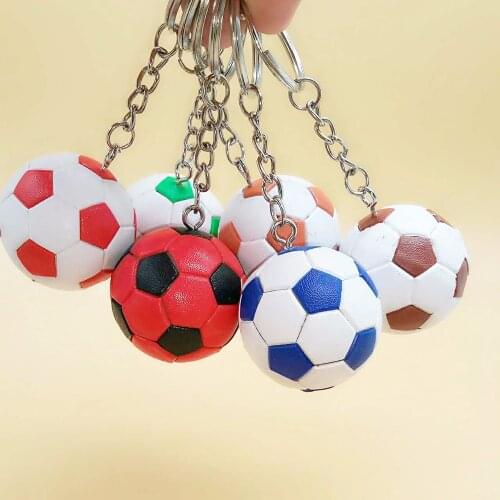 FREE SHIPPING BY DHL 100pcs/lot New PVC Football Keychains Mini Football Keyrings for Event Gifts