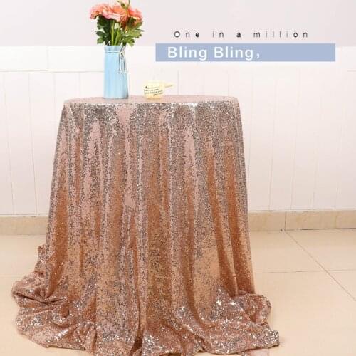 2019 Bling Bling Tablecloth Rectangle Glitter table cover for Party/Wedding/Baby shower，Birthday Party Table Cover Round Table
