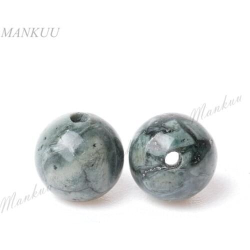 Natural Brazil Agates Bead Round Chocolate Jaspers Loose Beads DIY Jewelry Accessories for Necklace Bracelet Charm Gem Stone