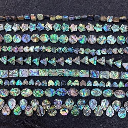 Natural Shell Beads Abalone Shells Loose Gemstones for Designer DIY Jewelry Making Necklaces Bracelets Boutique Accessories