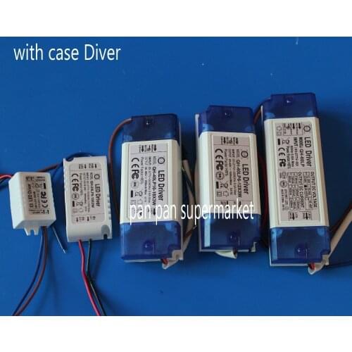 With case LED Driver Lamp Light Power Supply 300mA 600mA 3W 5W 9W 10W 20W 30W 36W 50W 100W Watt Lighting Transformer