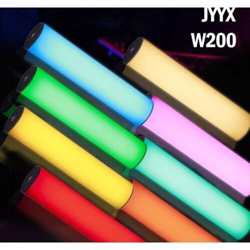 JYYXF W200 LED Photography Light Handheld RGB Light Tube Stick Video soft Light Wand Pavotube Magnetic Creative Video Fill Light