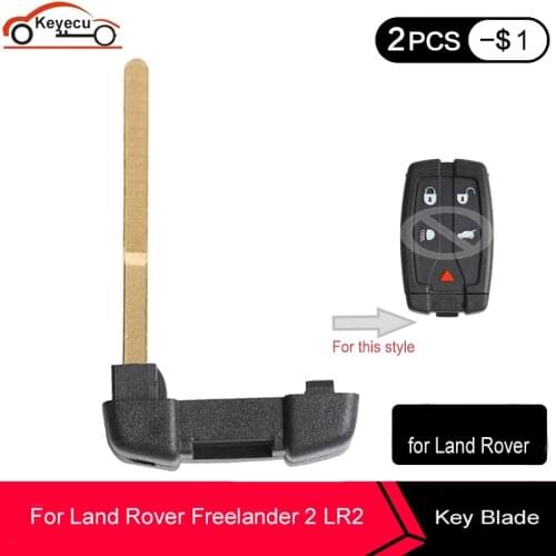 KEYECU Uncut Insert Emergency Smart Remote Key Blade for Land Rover Freelander 2 LR2 2007 2008 2009 2010 2011 2012, Fob NT8TX9