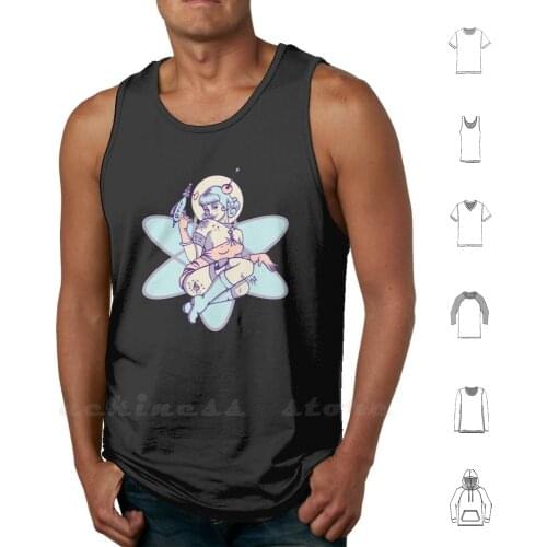 Space Babe Tank Tops Vest Sleeveless Pinup Pin Up Girl Retro Sci Fi Science Fiction Vintage Space Ray Gun