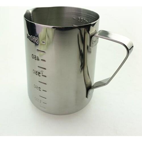 Thickened Stainless Steel Sharp-nosed Etched Cup with Graduated Measuring Cup Etched Cylinder Milk Froth Pot Fancy Coffee