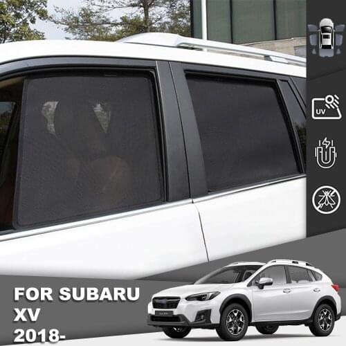 Magnetic Car Sunshade Front Windshield Door Mesh Frame Curtain For Subaru XV 2018-2021 Side Window Sun Shade Vehicle Sunshield