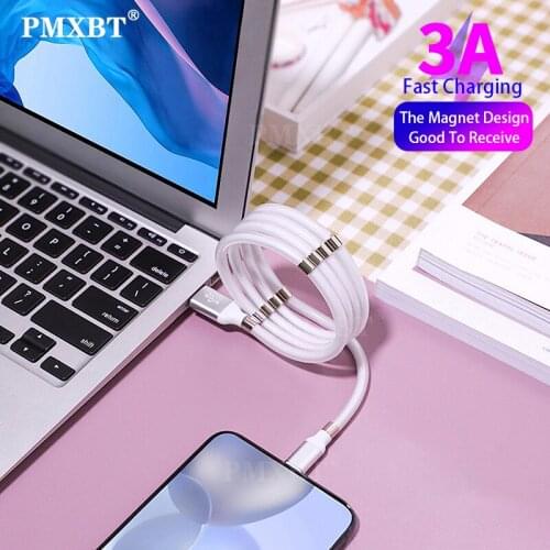 Magnetic Micro USB Fast Charging Cable for iphone 11 12 Magnet Attraction Mobile Phone Charger Type C Data Cord for Xiaomi Redmi