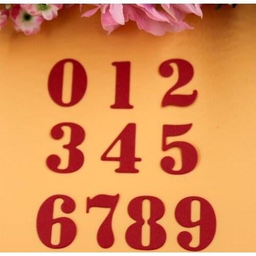 YINISE 007 0-9 Numbers Metal Cutting Dies For Scrapbooking Stencils DIY Cards Album Decoration Embossing Folder Die CUTS Cutter