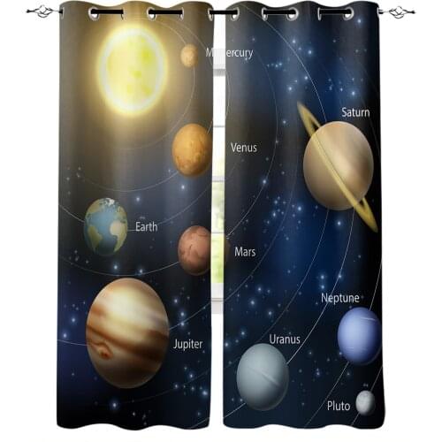 Milky Way Universe Sky Modern Blackout Curtains For Living Room Bedroom Window Treatment Blinds Drapes Kitchen Curtains