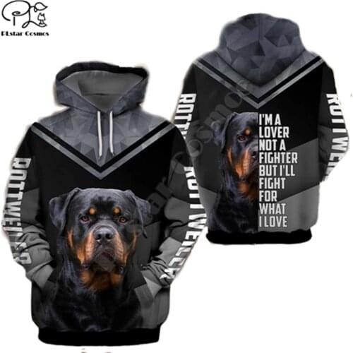 PLstar Cosmos Rottweiler Dog Fashion Tracksuit hip hop zip hoodies 3D Printed Hoodie/Sweatshirt/Jacket Mens for Womens