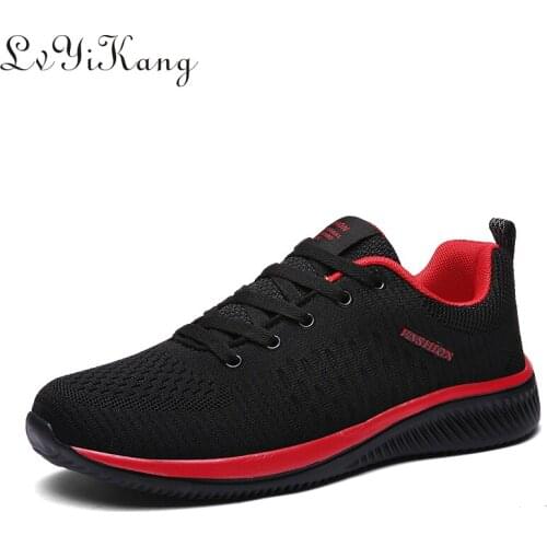 New Mesh Men Casual Shoes Lac-up Men Shoes Lightweight Comfortable Breathable Walking Sneakers Tenis Feminino Zapatos
