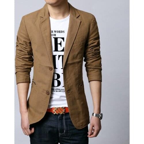 2018 Spring and Autumn New Slim cotton Suit Mens Casual Korean version of the Spell Leather Large size 5XL 6XL Small Suit