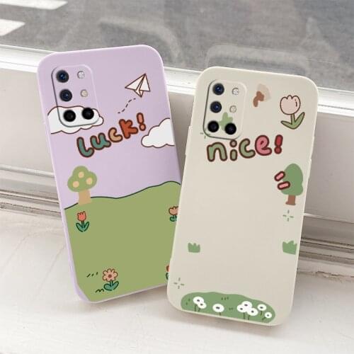 Beautiful And Sweet Candy Flower Liquid Silicone Soft Case For Oneplus 8t 9 9pro 9r pro Shockproof Phone Cover