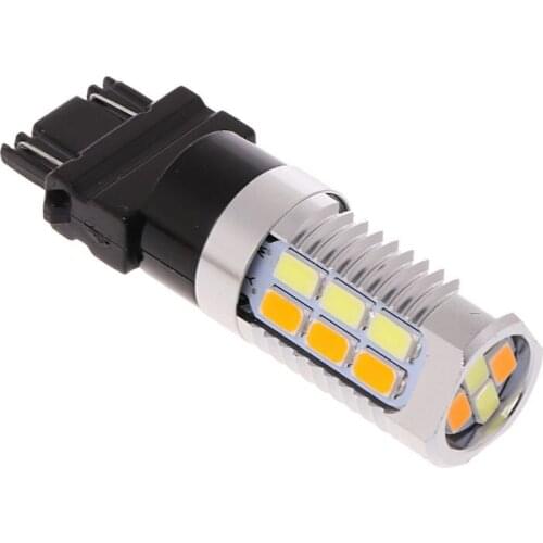 2021 New 1PC 3157 50W 5630 Dual Color Switchback Yellow White LED Turn Signal Light Bulbs