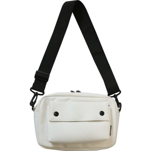 2021 New white mens leather bag Korean Fashion mens black shoulder bags Small mens crossbody bag Casual side bag for men