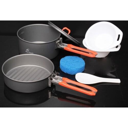Fire Maple Camping Cooking Set Pan Frying Pan Hiking Camp Cookware Set With Tableware For 1-2 Person Tourism Feast 1