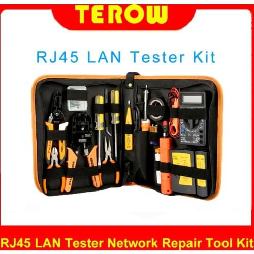 RJ45 LAN Tester Networking Repair Tool Kit Cable Tracker Plier Crimp Crimper Plug Clamp PC Drop Shipping Network tool set