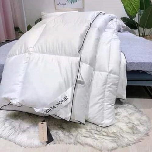 Luxury and warmth 95% Goose Down Duvet quilted Warm and comfortable cotton 200x230cm size Winter Thick Blanket Solid Color