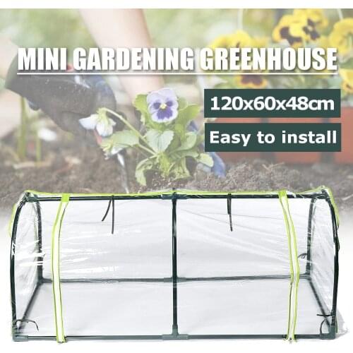 Garden Greenhouse 120x60x50cm Home Outdoor Flower Fruit Veg Planting Winter Shelter Canopy Waterproof Anti-UV Cover