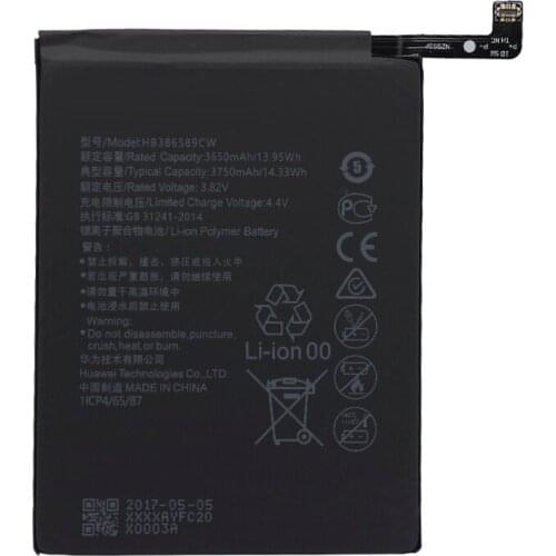 Replacement Phone Battery HB386589CW For Huawei P10plus VKY-AL00 3650mAh