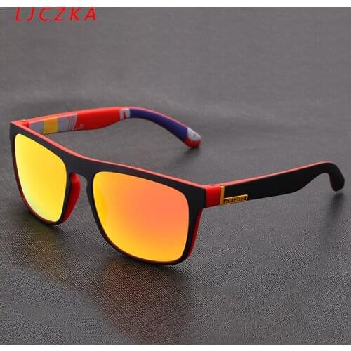 Polarized Sunglasses Mens Mirror Glasses Cool Male UV Protection Square Sun Glasses Fishing Sport Eyewear Anti Glare Driving