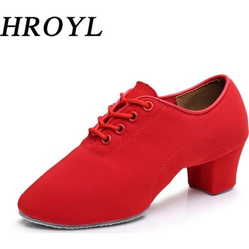 Hot Selling Latin Dance Shoes For Men Tango Shoes For Women 5CM Heel Ballroom Shoes For Dancing EU34-41 Breathable Oxford-Cloth