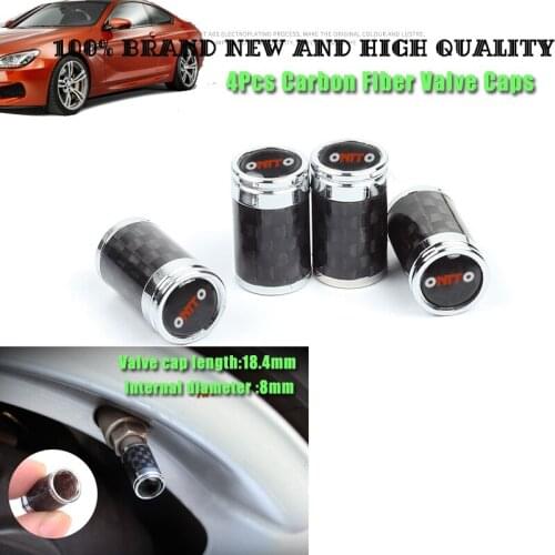 High quality Carbon fiber black 4pcs Car Valve Stems Caps badge Wheel Tire Valve Covers FOR Jaguar Chevrolet Mitsubishi