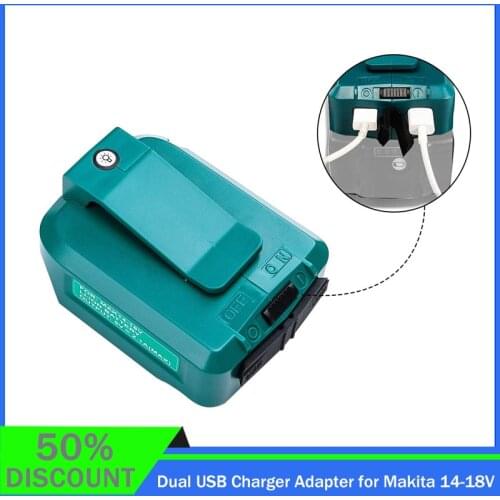 High Quality USB Charger Adapter Converter For Makita ADP05 BL1815 BL1830 BL1840 BL1850 Li-ion Battery 14.4-18V Power Adapter
