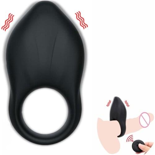 10 Speed USB Charged Sex Toys for Men Gay Clitoris Stimulator Delay Ejaculation Penis Ring Vibrator Vibrating Cock Ring