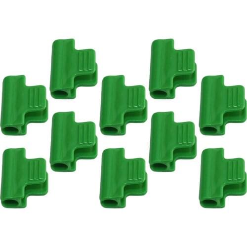10x Plastic Fixed Pipe Clamps for 11mm/0.43'' Stakes Greenhouse Garden Accessory