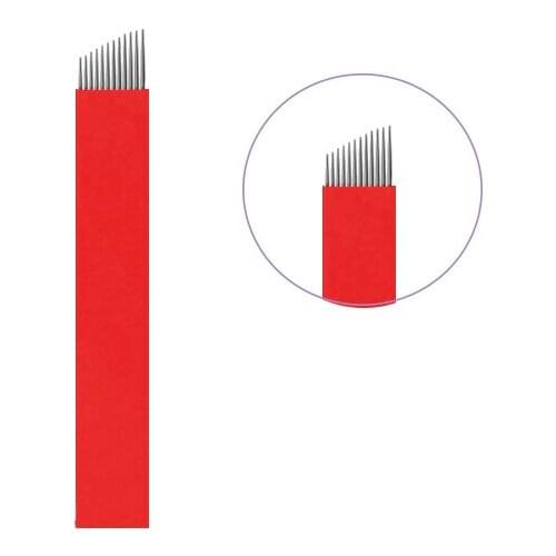 Lamina Tebori 12 Flex Microblading Needles Pins Tattoo Blade for Permanent Makeup Eyebrow Manual Eyebrow Pen