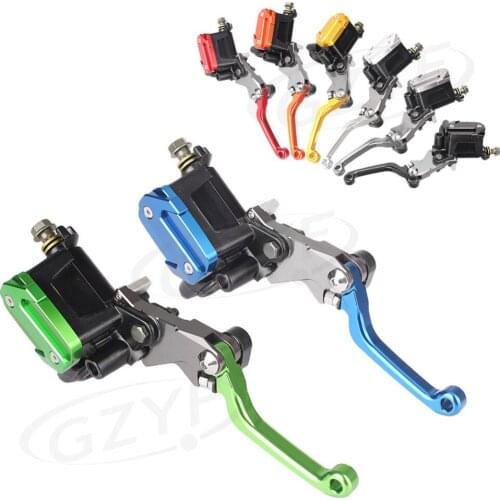 7/8" Universal Master Cylinder Reservoir Brake Clutch Levers Green Blue Black Silver Gray Gold