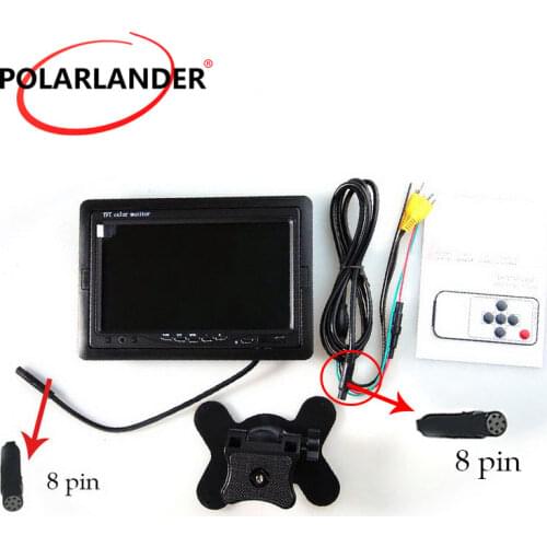 7 inch Color TFT LCD with 2 Channels Video display car monitor parking rearview monitor screen for backup reverse camera